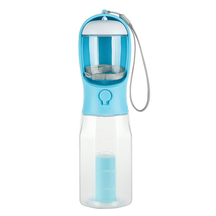 3-in-1 Dog Water Bottle – Portable Travel Bottle with Treat & Waste Bag Holder