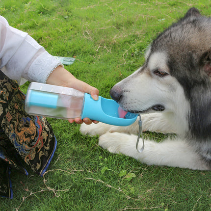 3-in-1 Dog Water Bottle – Portable Travel Bottle with Treat & Waste Bag Holder