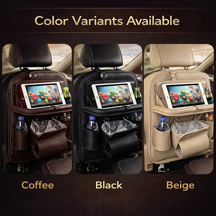 Oina™ Car Seat Organizer Pro – Foldable Tray, Tablet Holder & Storage System