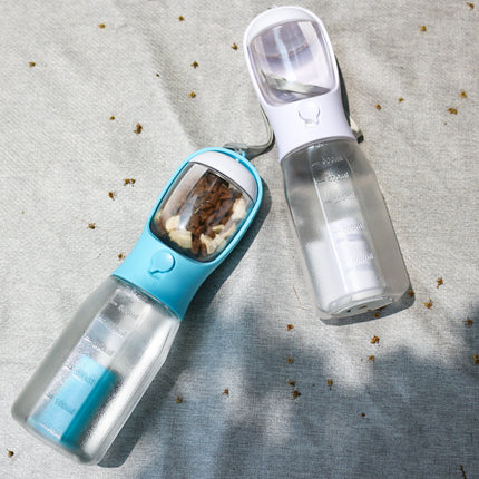 3-in-1 Dog Water Bottle – Portable Travel Bottle with Treat & Waste Bag Holder