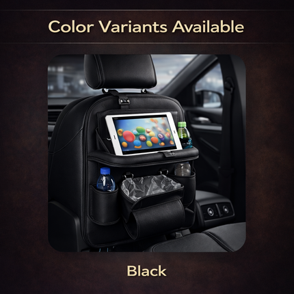 Oina™ Car Seat Organizer Pro – Foldable Tray, Tablet Holder & Storage System