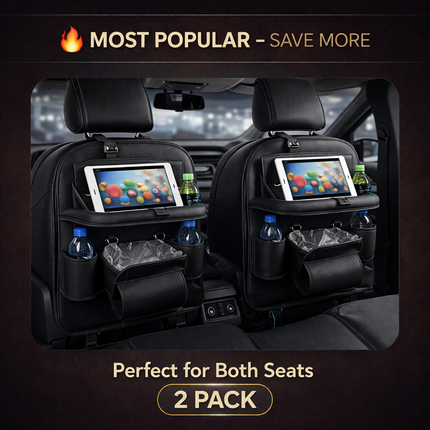 Oina™ Car Seat Organizer Pro – Foldable Tray, Tablet Holder & Storage System