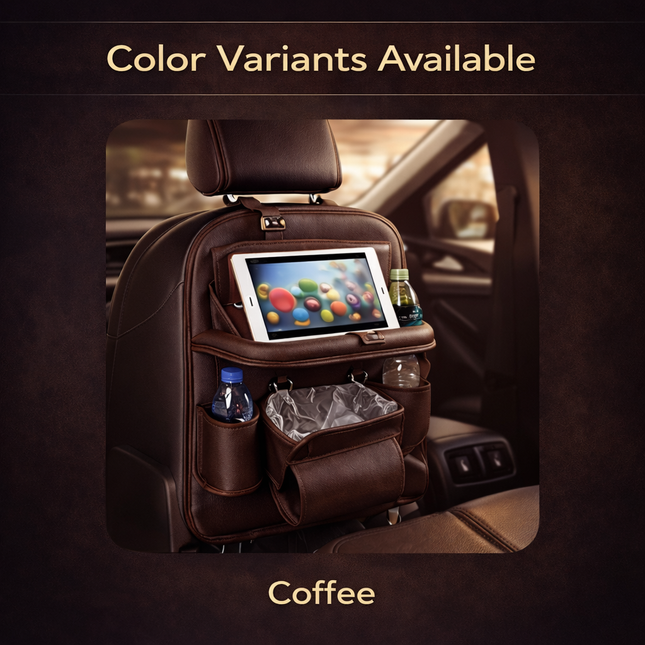 Oina™ Car Seat Organizer Pro – Foldable Tray, Tablet Holder & Storage System